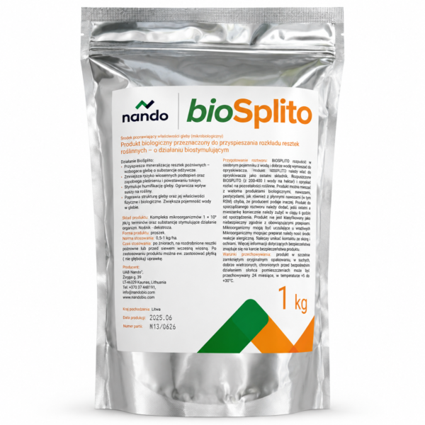 biosplito 1 BioSplito 1kg Preparat do Rozkładu Resztek Pożniwnych Bakterie Enzymy na 2ha