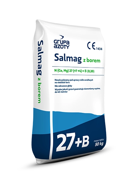 Salmag z Borem worek 50kg | nawóz azotowy z wapnem, magnezem i borem | Salmag z borem pod Rzepak, Kukurydza, Zboża, Buraki