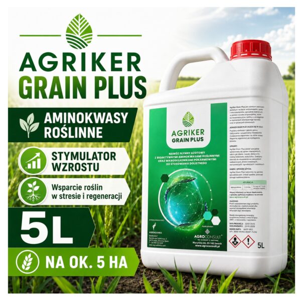 aaaa Agriker GRAIN Plus 5L | Aminokwasy roślinne | Stymulator wzrostu