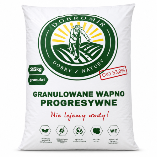 dobromir 25 Dobromir Wapno Progresywne 25 kg – granulowane wapno węglanowe CaO 53,8%